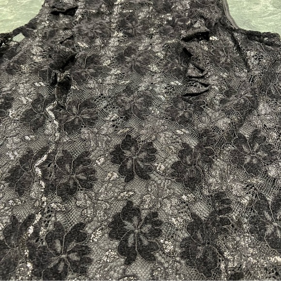 Cable & Gauge Tops Cable Gauge Top High Neck Lace Size Medium